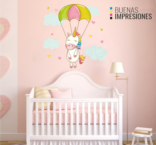Vinilos Decorativos Unicornios Infantiles 1,20 X 1,20 Metros