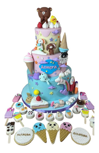 Torta Temática Barbie , Merlina , Mario Bross , Unicornio