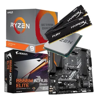 Kit Amd Ryzen 9 5950x + Gigabyte B550m Aorus Elite + 16 Gb