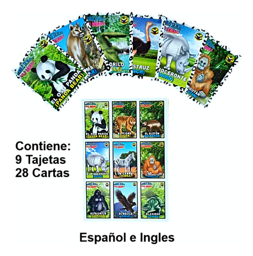 Pack Loterias El Sistema Solar Y Animales Salvajes Bilingue