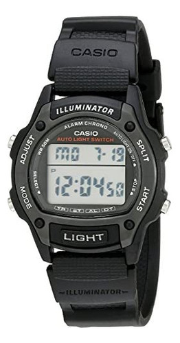 Reloj Casio W-93h Cronómetro Alarma Illuminator Sumergible Color de la correa Negro