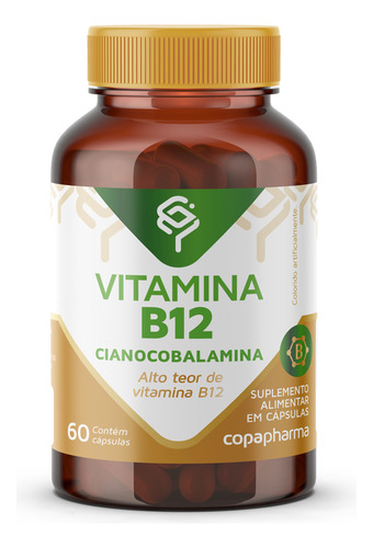Vitamina B-12 Cianocobalamina Copapharma 60 Cápsulas