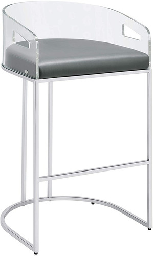 Imagen 1 de 3 de Banco Moderno Para Barra De Bar O Cocina, Banco Acrílico