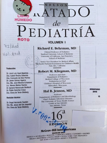 Libro Tratado De Pediatría Nelson Vol 1 Y 2 Kliegman 154o9