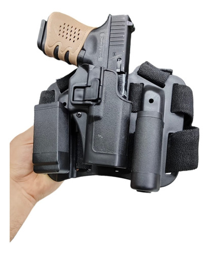 Piernera Holster Tactica Militar Para Glock 17, 19,22, 25