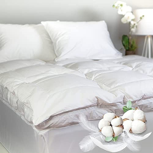 Allied Home Feather Bed Mattress Topper - 300 Tc Cotton Shel