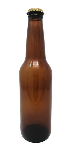 Botella De Vidrio Ambar 12 Oz 354 Ml C/corcholata ( 12 Pz )