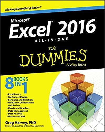 Book : Excel 2016 All-in-one For Dummies (for Dummies...