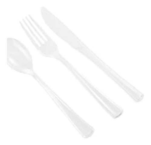 Set Cubiertos X180u Cuchara Cuchillo Tenedor Para Fiesta