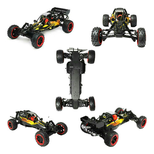 Carro Baja 5b 1/5 Off-road Gasolina Rc Cc Preto Azul