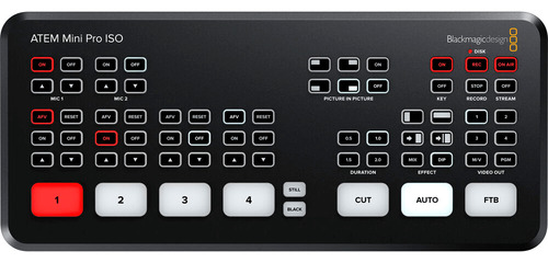 Switcher Atem Mini Pro Iso Hdmi Blackmagic Live Stream