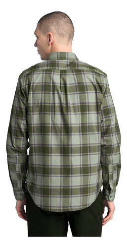 Camisa Timberland Café Manga Larga A68k7 Hombre