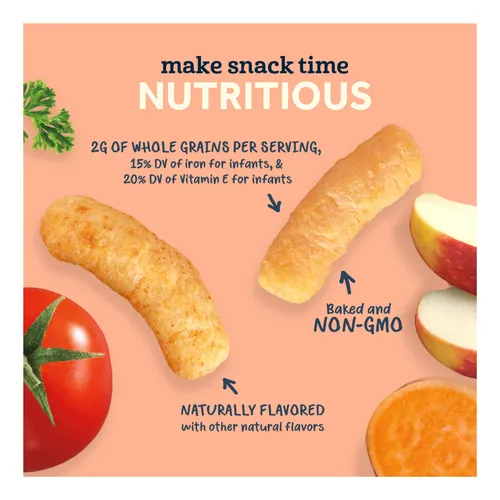 Snacks Gerber Lil Crunchies Ranch, 44 Ml, Para Bebé (paquete