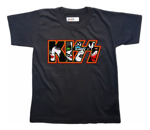 Remera Niño Kiss Logo