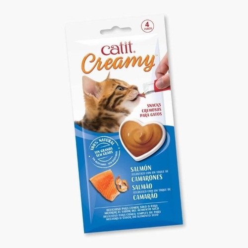 Catit Creamy. Snack Saludable Para Gato. Caja X 12. Salmón