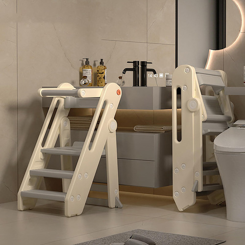 Torre De Aprendizaje Montessori Ajustable Para Niños Gris
