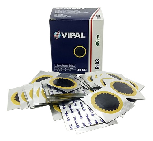 Remendo Para Camara De Ar R-03 Com 40 Unidades 60 Mm - Vipal