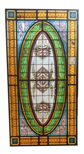 Antigua Cúpula De Hierro Con Vitraux Recto Chapasusadas