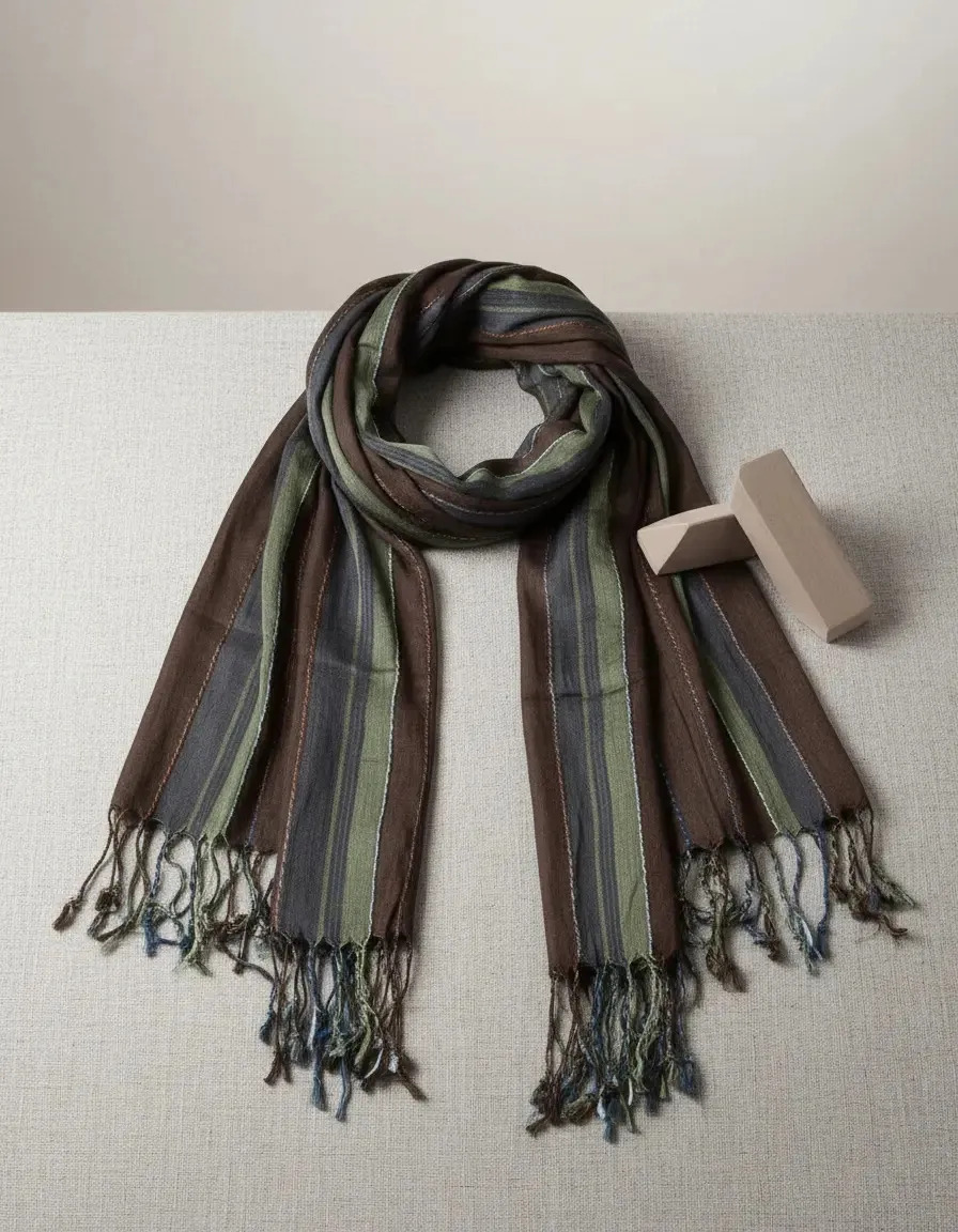 Bufanda Chalina Hombre Mujer Pashmina Spiga 31 910 Color Verde oscuro