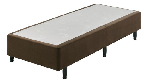 Sommier Solteiro Comfy Veludine 88x188x37 - Marrom