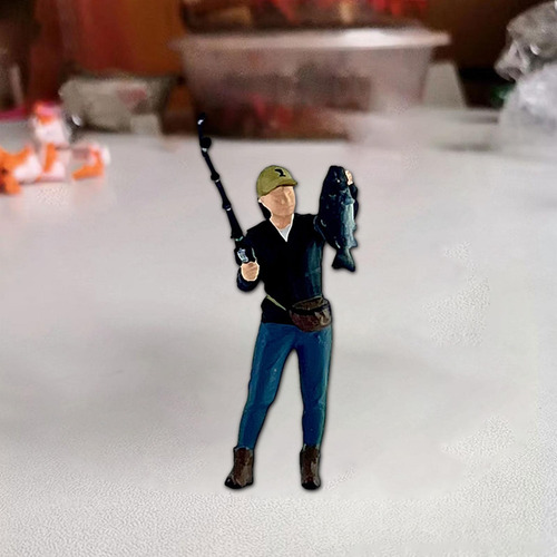 1/64 Modelo De Escena De Figura Masculina De Con Pez