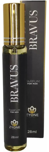 Perfume Masculino Bravus Zyone 28ml - Eau De Parfum - Oriental Amadeirado Alta Fixação 