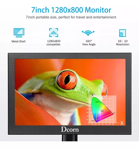 Mini monitor Dcorn de 7 pulgadas, monitor HDMI Chile