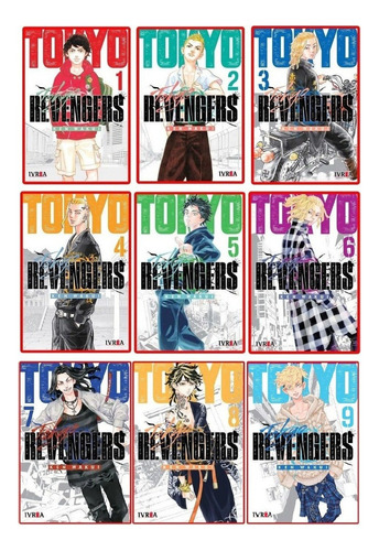 Tokyo Revengers 1 , 2, 3, 4, 5, 6 ,7 ,8 ,9 - Manga Ivrea