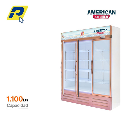 Imagen 1 de 7 de Vitrina Enfriador Uso Comercial -3 Puertas Dorado 1.100 Lts