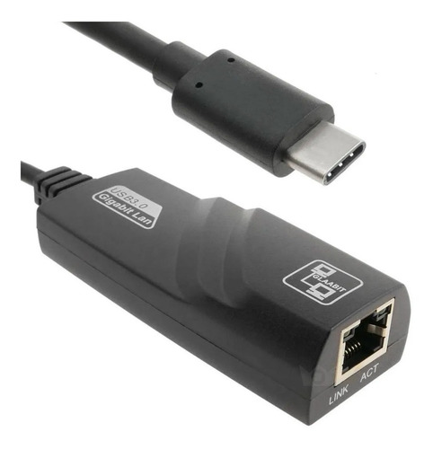 Imagem 1 de 5 de Adaptador Rede Lan Usb-c 1000mbps Ethernet Rj45 New Mac Pc