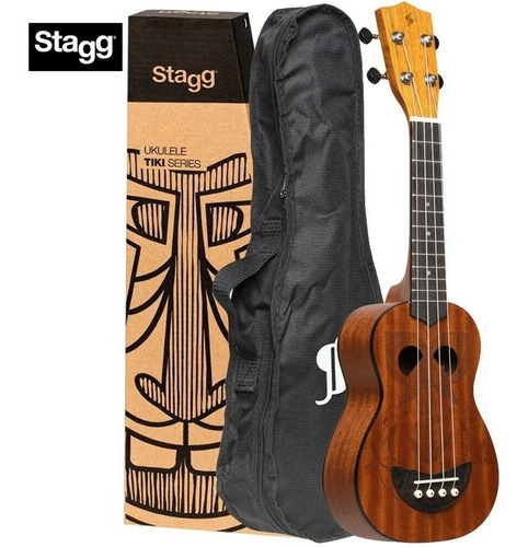 Ukelele Tiki Soprano Stagg Sapele Eh Funda Ustikieh Envio