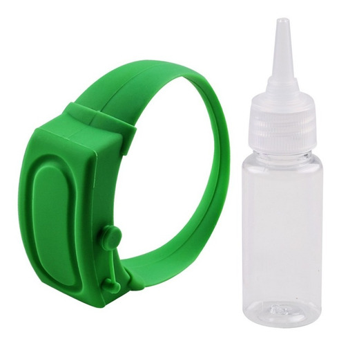 Pulsera Brazalete Gel Antibacterial Y Botella Dosificadora