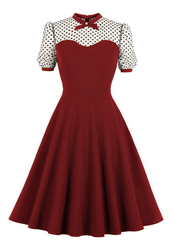 Vestido Para Mujer De Los Años 50 60 Rockabilly Pinup Hepbur