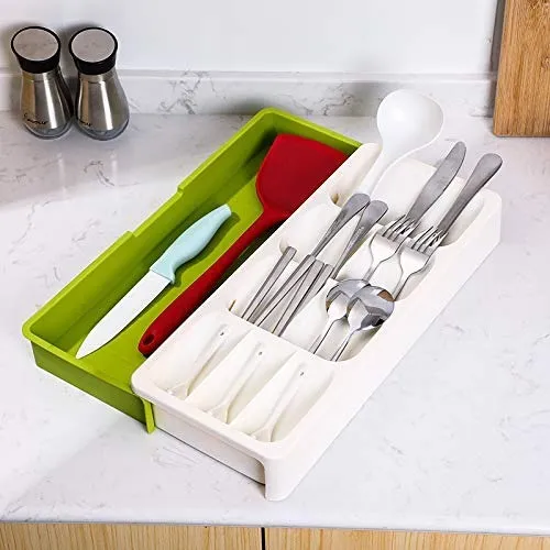 Organizador Cubiertos Extensible Cajón Utensillos Cocina