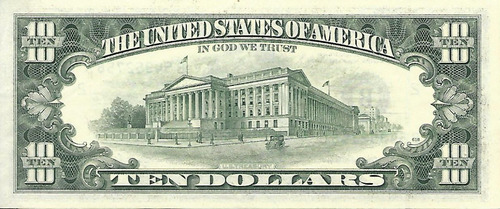 Billete Estados Unido 10 Dolares 1993 Cara Chica Ex+ Palermo (Usado)