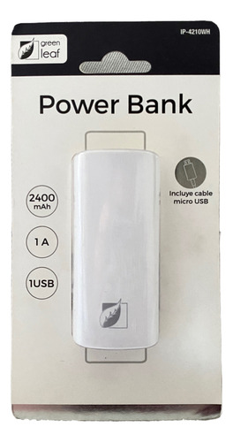 Power Bank Green Leaf 2400 Mah Mod 4210wh