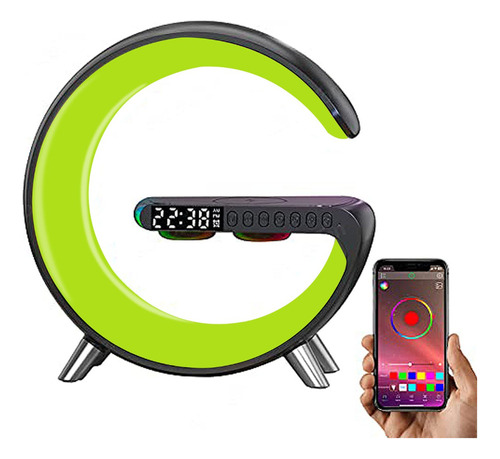 Lampara Inteligente Rgb Cargador Altavoz Bluetooth Reloj