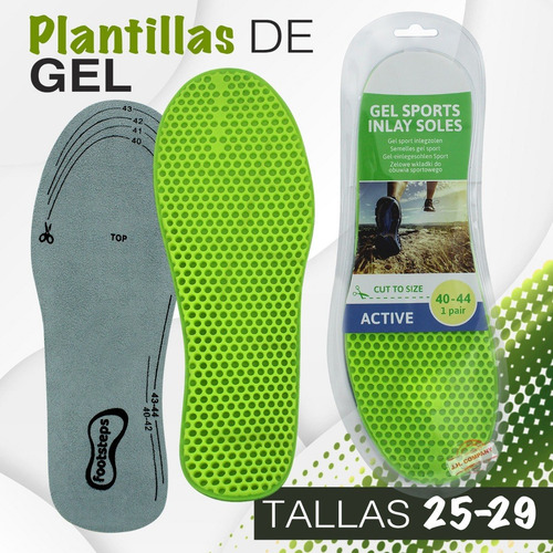 Imagen 5 de 7 de Plantillas De Gel Deportivas Ortopedicas Antifatiga 9273