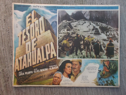 Vintage Lobby Card Jose Elias Moreno El Tesoro De Athaualpa