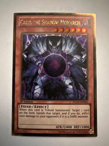 Caius The Shadow Monarch Gold Ultra Yugioh