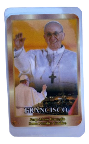 Estampa Plastificada Protector Papa Francisco X 30 Pai Joao Blanco