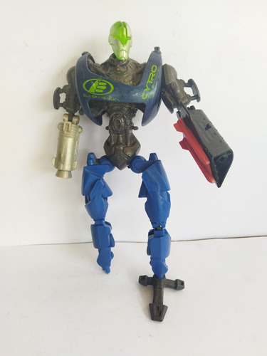 Max Steel Cytro Max Robot Grys Azul N-tek Dañado Pierna 