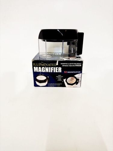 Lupa De Escritorio 75mm Lente 5x Con Linterna
