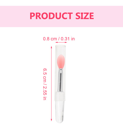 Práctico Pincel Para Sombra De Ojos Con Cabeza De Silicona P