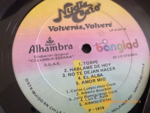 Vinilo Lp De Nydia Caro - Volveras Volvere (u483