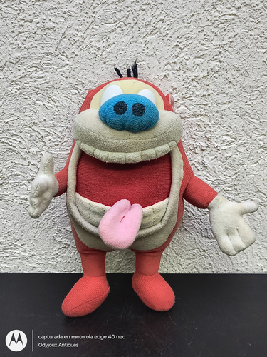 Peluche Ren & Stimpy Nickelodeon Mattel 1992 Retro Original Naranja Oscuro (Usado)