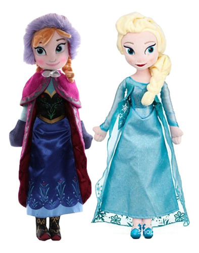 2pcs Frozen Elsa Anna Peluche Muñeca Cumpleaño Regalo 40cm A