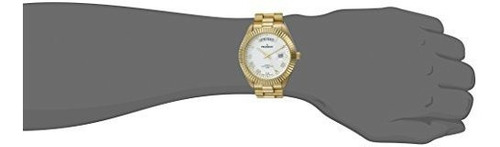 Reloj De Lujo Con Bisel Acanalado De Acero Inoxidable Con Nu