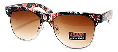 Floral Imprimir Gafas De Sol Mujer Moda Cuadrícula B48wo