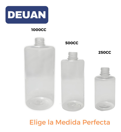 Envase Pet 1 Litro Sin Tapa Pack 50 Unidades